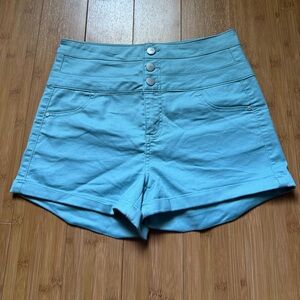 Tinseltown Blue High Waist Shorts